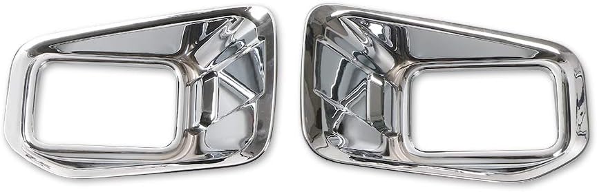 JeCar Front Fog Light Lamp Cover Bezel Trim Exterior Accessories for Ford F150 XLT 2015-2020 (Chrome)