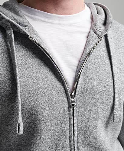 Sweatshirt zippé à capuche en coton bio Superdry Essential - vue 5