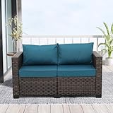 Rattaner Outdoor Furniture Loveseat Sofa Patio Furniture Small Sofa 2 Seater...