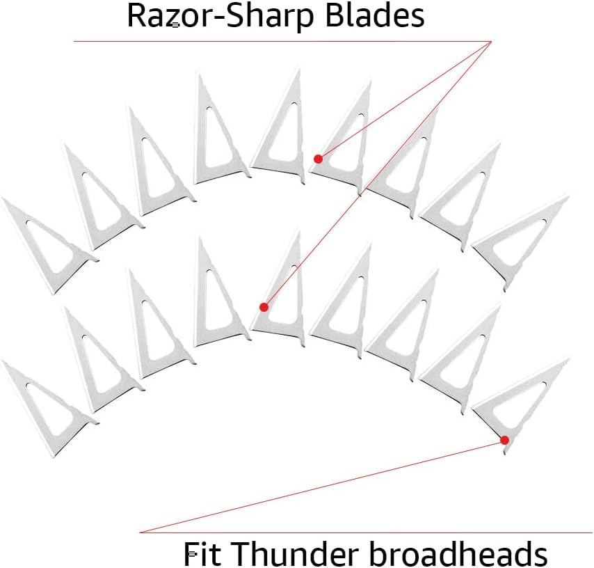 New Archery Products NAP Thunderhead Hunting Diamize Sharpened 18 Pieces Replacement Broadhead Blade Set