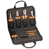 Klein Tools 33529 Premium Insulated Tool Kit, 1000-Volt Rated, Includes: 3 Pliers, 3 Screwdrivers, C