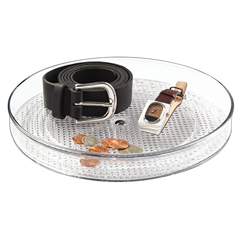 Idesign Clarity Lazy Susan Turntable Cosmetic Organizer For Vanity Cabinet, Bathroom, Kitchen Countertop To Hold Makeup, Beauty Products, 9" X 9" X 1.75" - Clear #TOP3