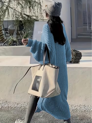 Image of Womens Long Cardigan Sweaters Open Front Oversized Duster with Pocket for Women 2025 Fall Winter Knit Design Coats