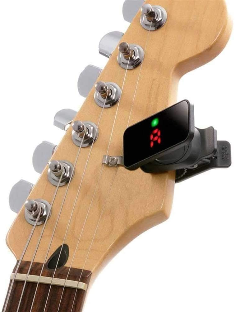Sintonizador de Guitarra Clip-on Guitar Bass Ukulele Tuner LCD Mostrar sintonizador de Guitarra portátil