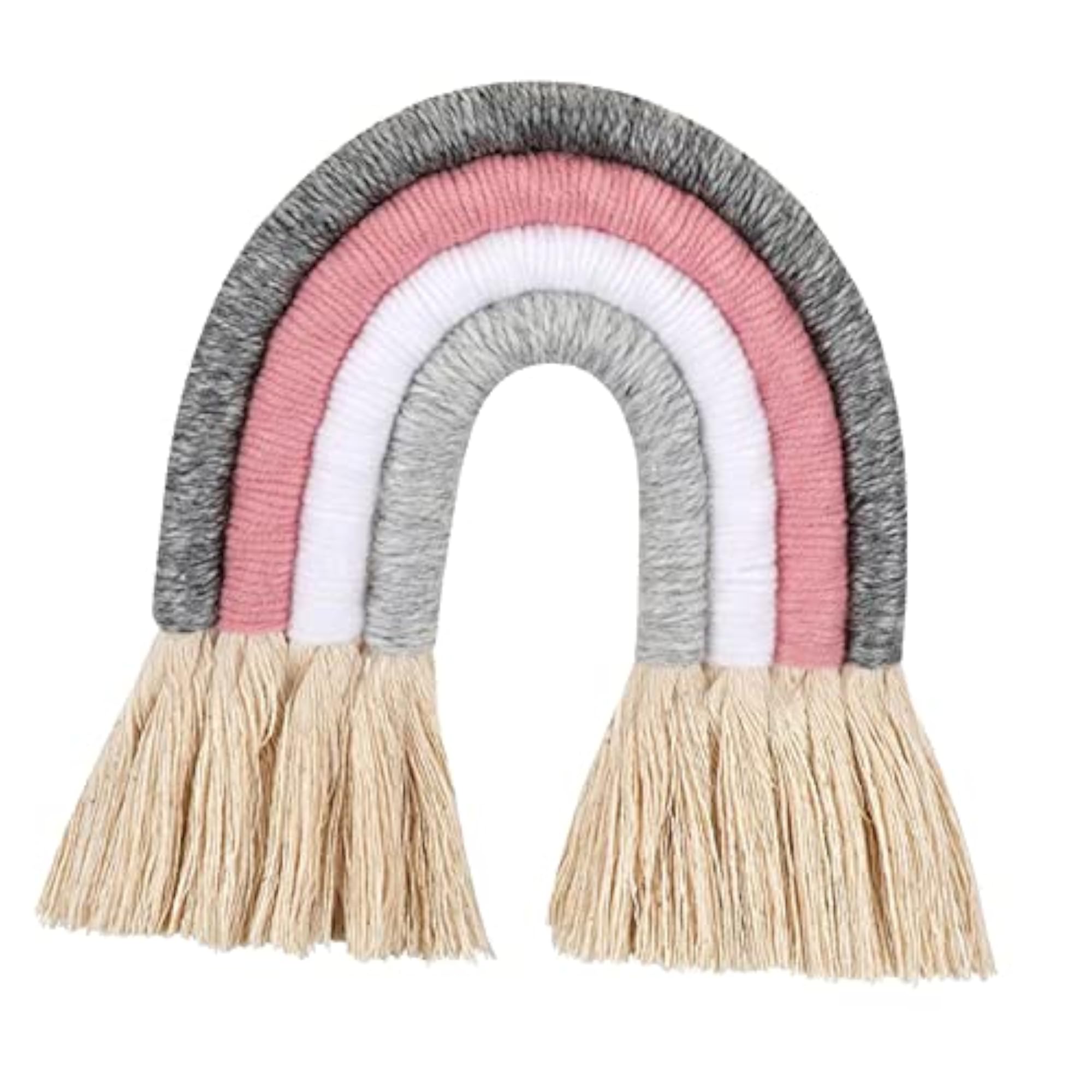 Macrame Rainbow Hanging Tapestry for Baby Room