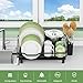 ROTTOGOON Dish Drying Rack, Stainless Steel Rustproof Dish Rack for Kitchen Counter, Sturdy Dish Drainer with Drainboard, Drainage, Utensil Holder for Various Kitchenware, 16.2