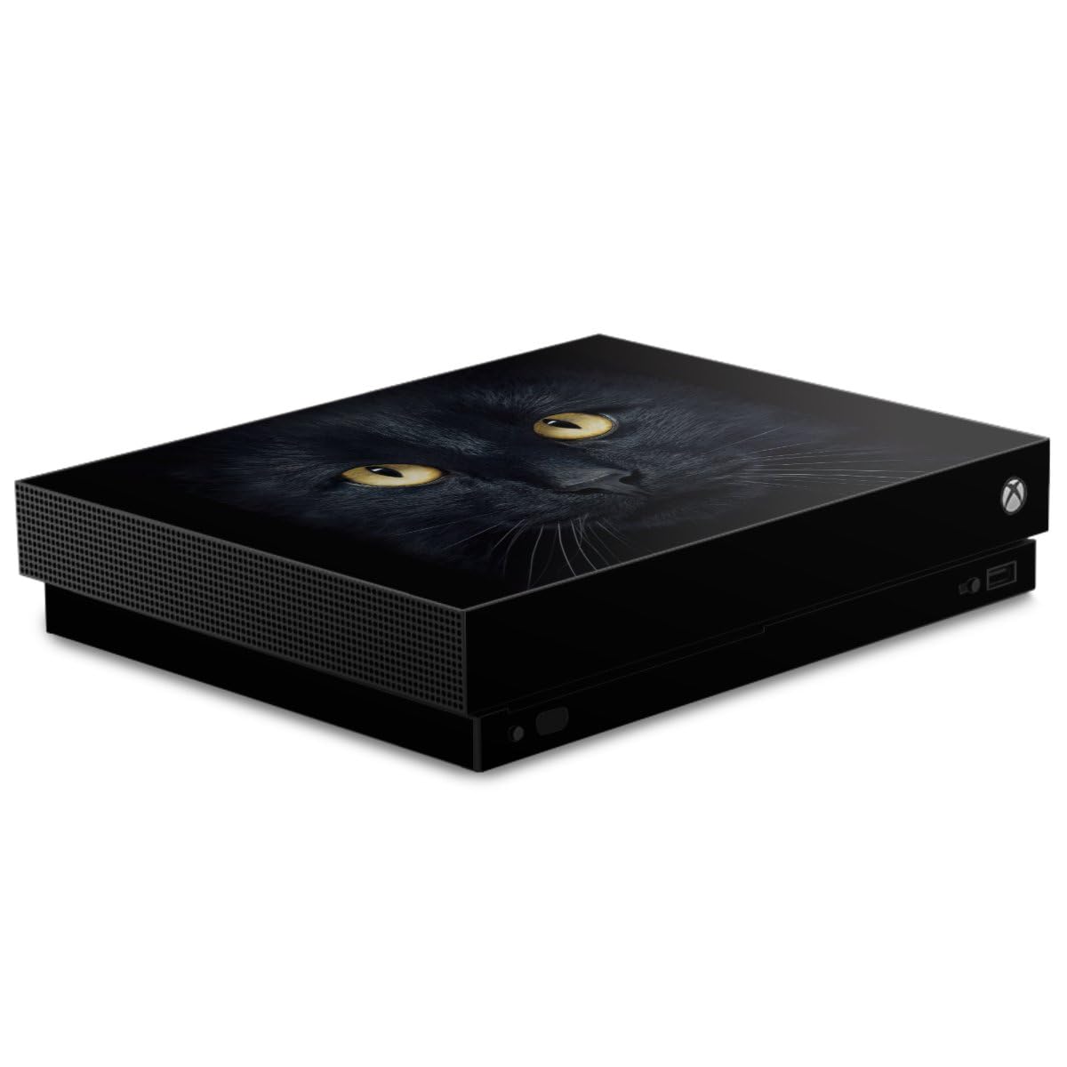 DeinDesign Autocollant Compatible avec Microsoft Xbox One X Sticker Film Autocollant Chat ¼il Noir