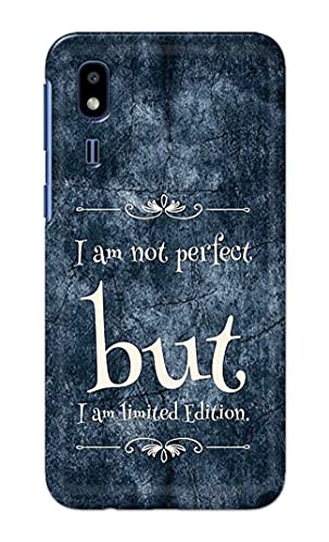 Image of Printed Hard Back Cover Case for Samsung Galaxy A2 Core Back Cover (I Am Not Perfect I Am Limited Edition) -1803