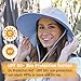 Solaris UPF 50+ Women's Wide Brim Sun Hat – Lightweight Foldable with Detachable Scarf & Neck Cover, UV Protection for Hiking, Beach, Gardening Blue