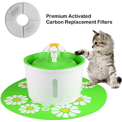 Fuente de Agua Automática para Gatos 1.6 L Verde miniatura 2