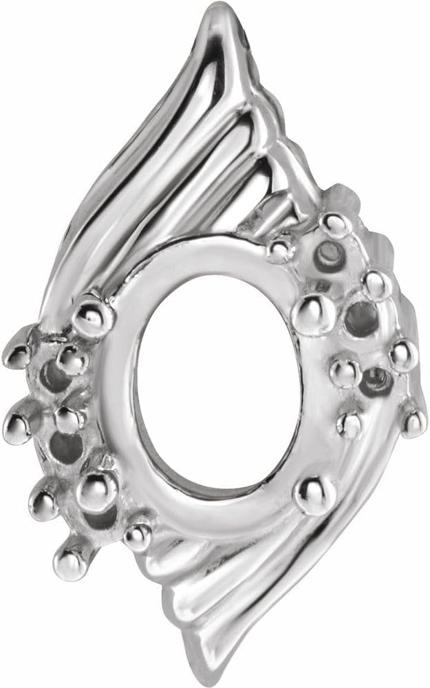 Amazon.com: Platinum 9x7mm Oval Shape Accented Slide Pendant for 
