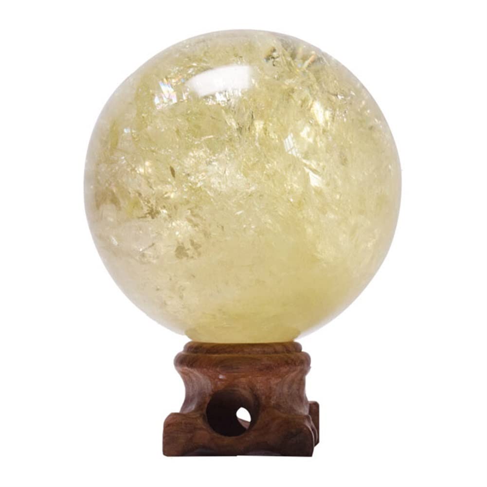 1 Stück natürliche Kristallbehandlungs-Edelsteinkugel Gelber Topas-Kristallkugel 30 mm-70 mm Geeignet for Zuhause ERTEYIN (Color : 1pc 65mm)