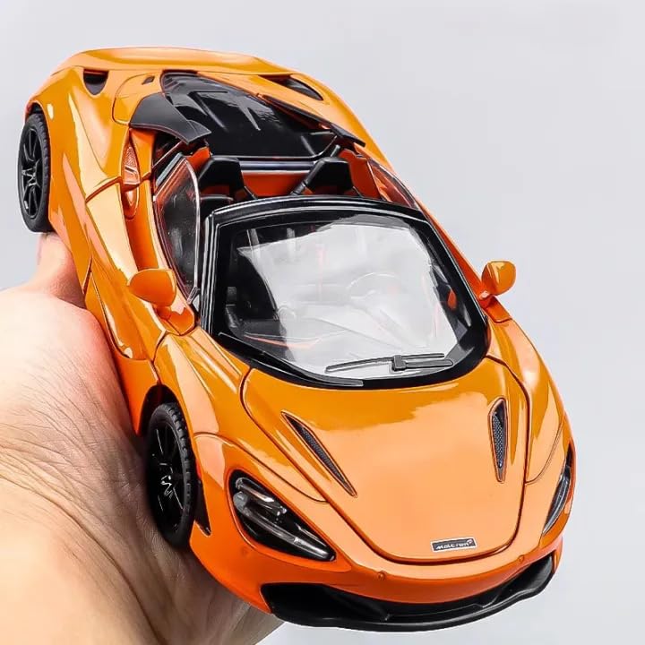 Image of Invite Enterprise 1:24 Mclaren 720 Diecast Metal Pull Back Car with 6 Openable Doors with Sound and Light Toy Decoration car Best Gift Toys for Kids 【Colors as Per Stock】