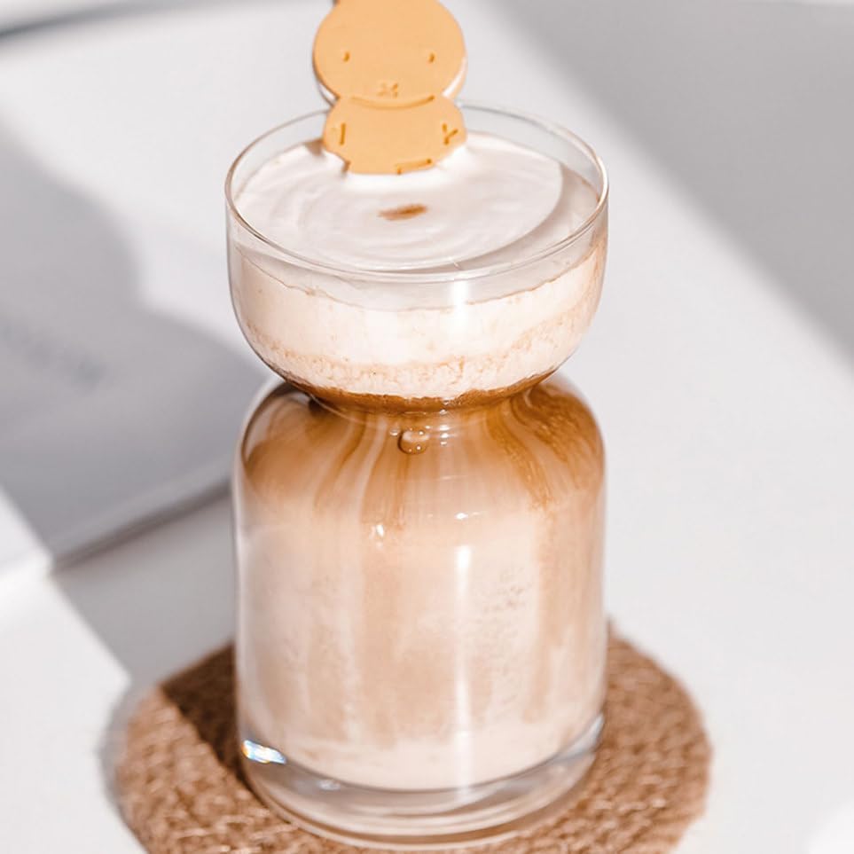 Unomor Saturn Coffee Cup Unique Hourglass Design Glass Beverage Tumbler for Water Juice Milk and Cocktails for Home Office and Parties Capacity