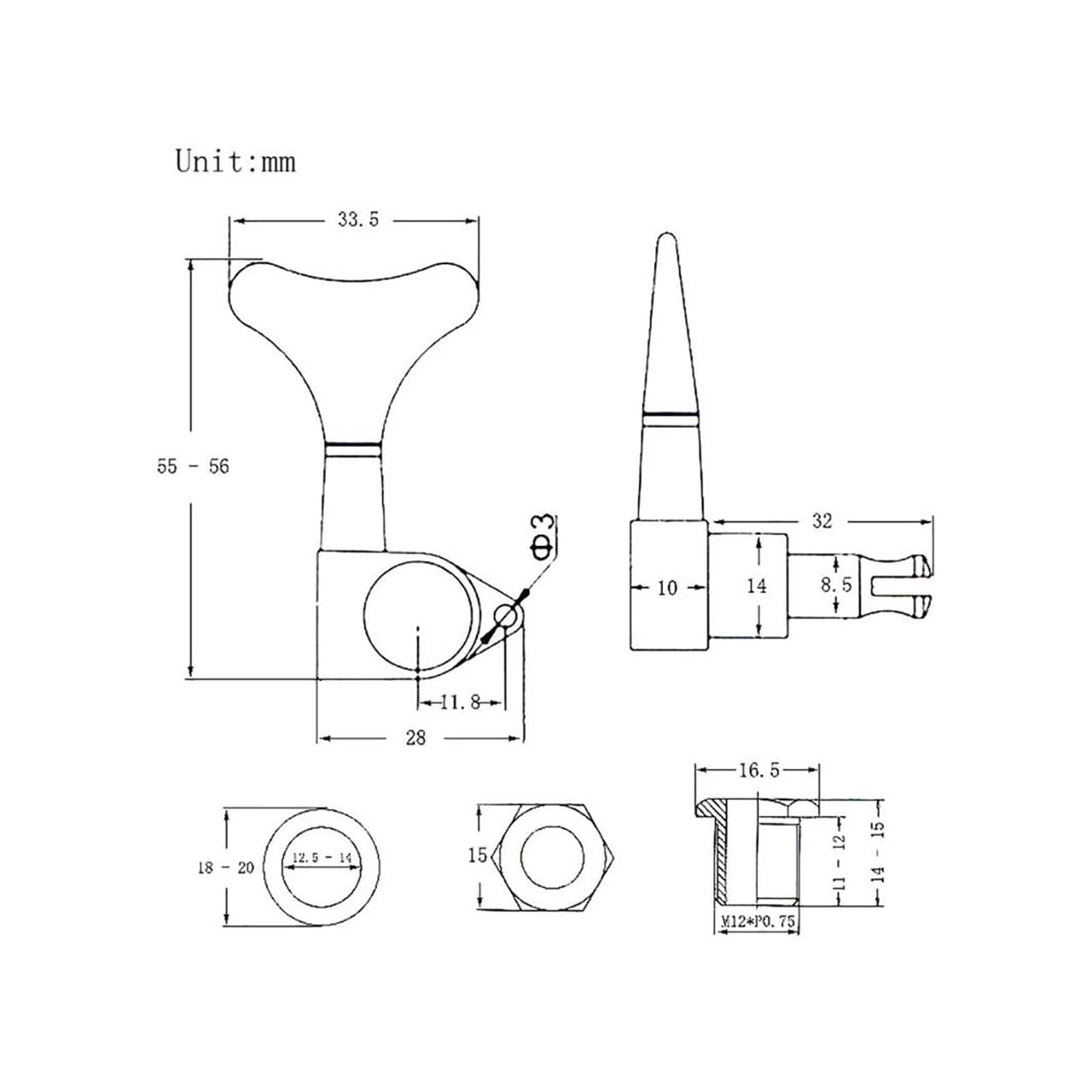 Accesorios Para Clavijas De Afinación De Guitarra Sintonizador De Bajo De 4 Cuerdas Para Principiantes 4L/4R Accesorios Profesionales Para Instrumentos De Guitarra(4L Chrome)