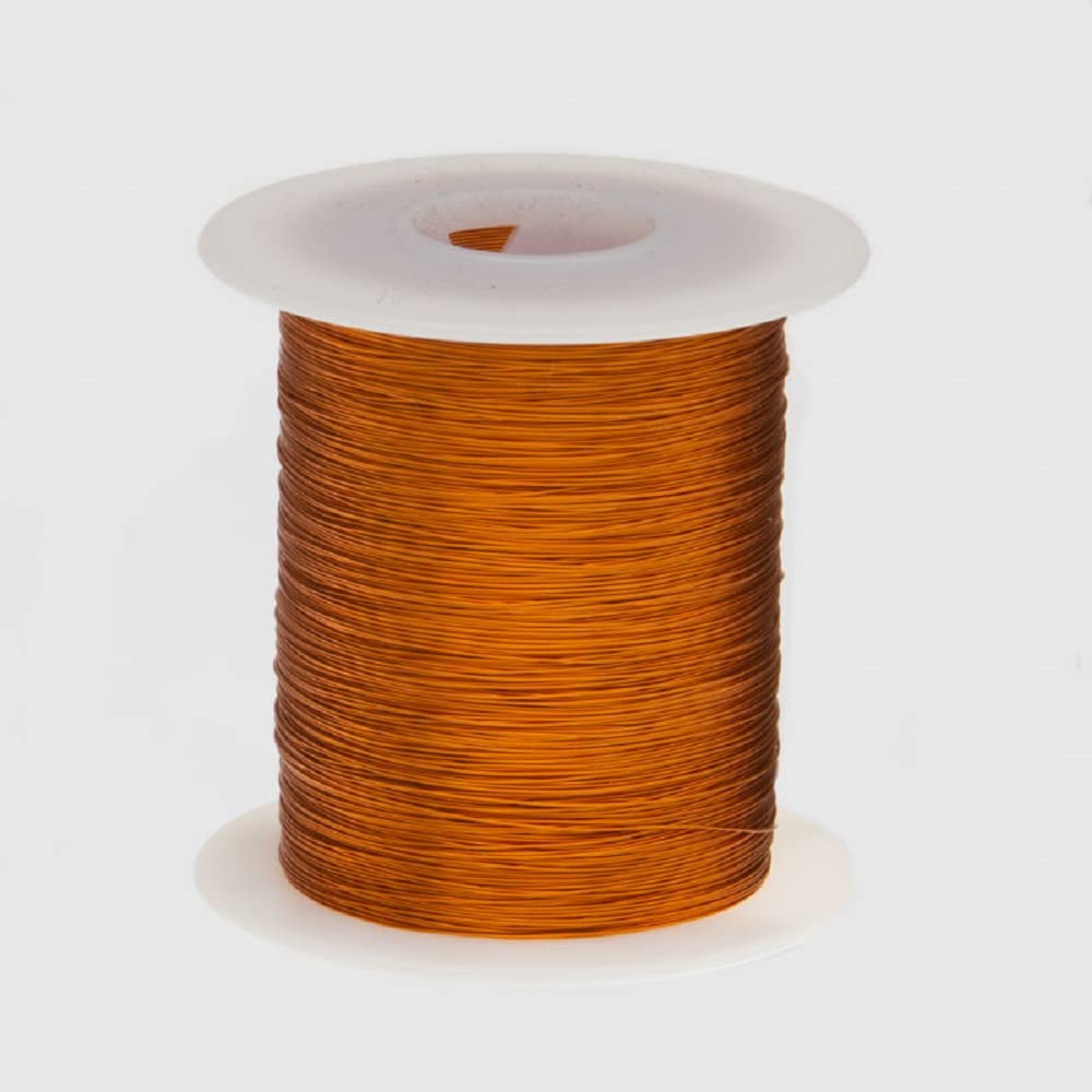 Natural 24 AWG Gauge Enameled Copper Magnet Wire 8 oz 395' Length 0.0220" 200C