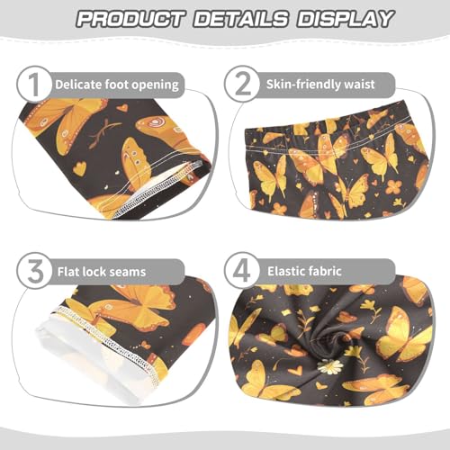 Monarch Butterfly Kids Girl's Leggings Stretch Full Length Sweatpants Running3