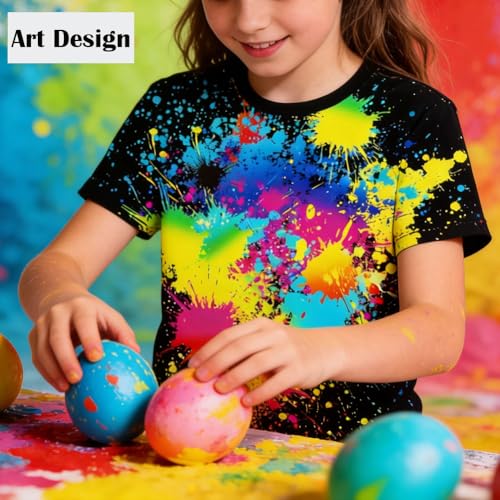 Image of LAIDIPAS Boys Girls 3D Graphic T-Shirt Short Sleeve Tops Tees 6-16 Years