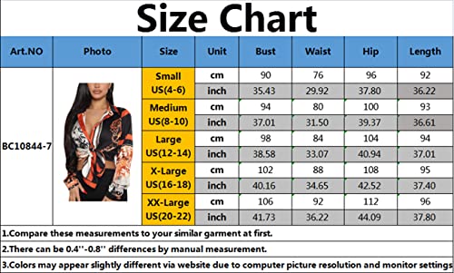 Besscops Blouses & Button-Down Shirts Colorful Shirt Floral Print Dressy Tops Loose Collar Long Sleeve Sexy T-Shirts #TOP3