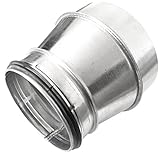 Wickelfalzrohr Reduzierung Muffe DN 80 100 125 150 160 180 200 250 mm auf Nippel mit Doppellippendichtung (DN 250 / DN 200)