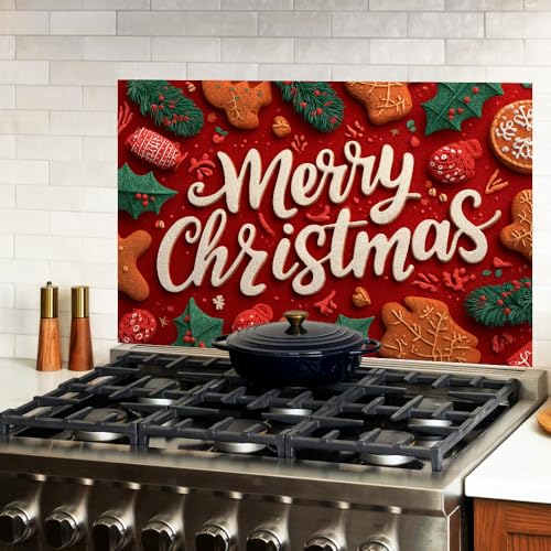 Image of Christmas Gingerbread Backsplash Peel and Stick, 35.4x23.6 in