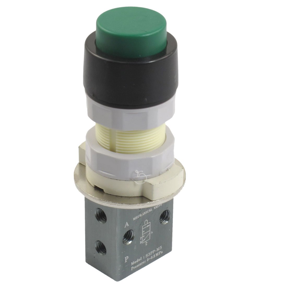Vanne mécanique momentanée à trois voies S3PP-M5 pour distributeur pneumatique 5 mm