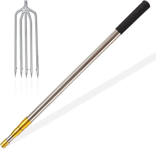 Caña de pescar telescópica con dientes de 1~5, arpón de pesca de mar y hielo con barbas, lanza de pesca para caza de peces, ranas, topos 5