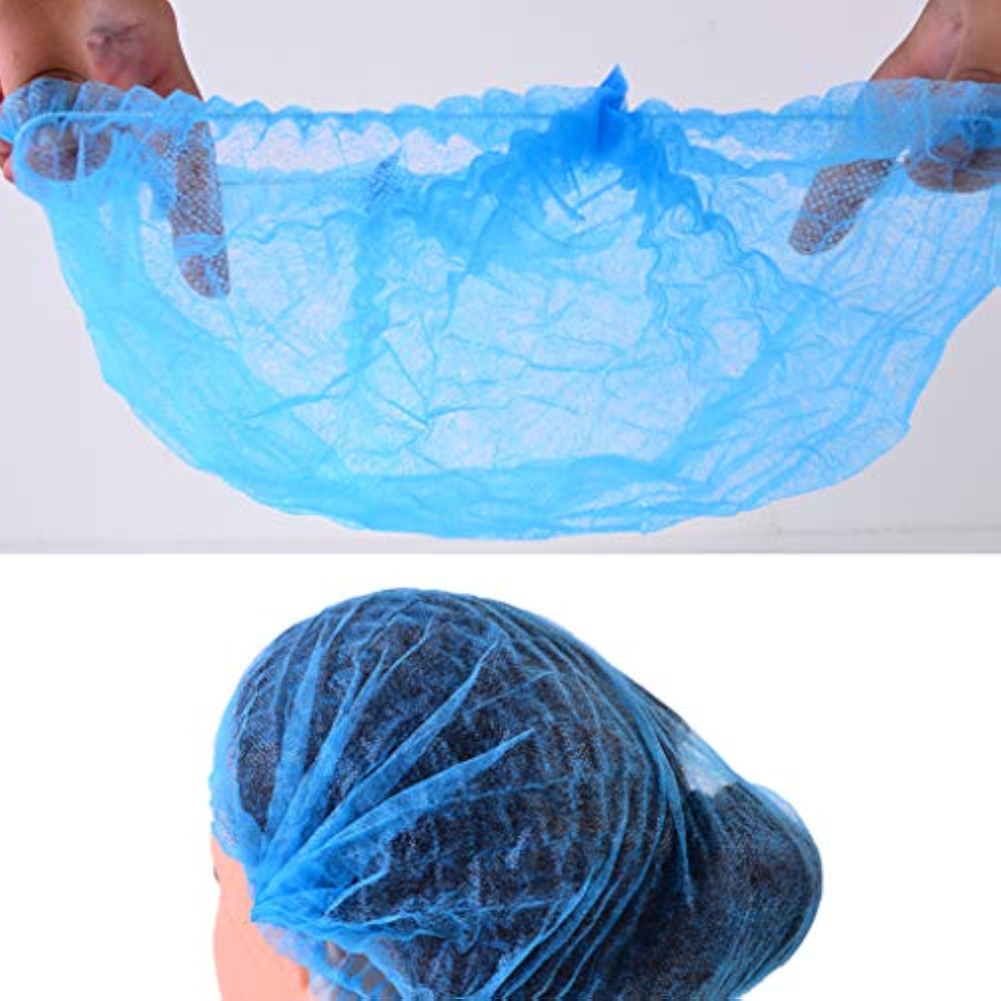 Disposable Non Woven Hair Net Caps, Pack of 100