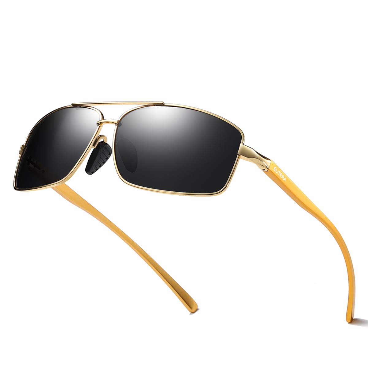 ELITERA Rectangular Polarized Sunglasses For Men Women UV Protection for Fishing Driving with Sunglasses Case