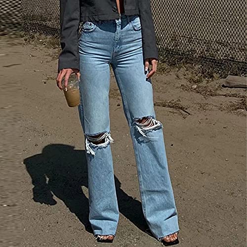 High Waisted Flare Jeans Women Skinny Ripped Bell Bottom Jeans Cowgirl Jeans High Waisted Bootcut Pants 6