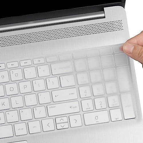 Image of Saco Laptop Keyboard Cover Fit for 15.6 inch HP 15s-fq 15s-er Series 15s-FQ5007TU | 15s-FQ5111TU | 15s-FQ5112TU | 15s-FQ5190TU | 15s-FQ2673TU | 15s-FQ2717TU | 15s-FQ3071TU | 15s-er1501AU -Transparent