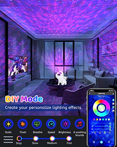 Xubialo Star Projector Space Dog,Galaxy Projector With 360°Adjustable Design,21 Color Modes,Bluetooth Music Speaker,8 White Noises,Astronaut Light Projector For Kids And Adults(White) #TOP1