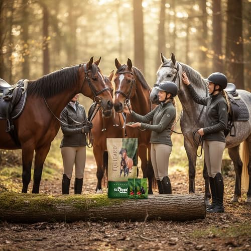 St. Hippolyt Equigard Müsli – Getreide- und melassefreies Pferdefutter mit niedrigem Stärkegehalt, 20 kg + 2 x 1 kg Belohnungs-Lobs