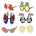 Luau Lot de 6 paires de lunettes de soleil fantaisie hawaïennes tropicales