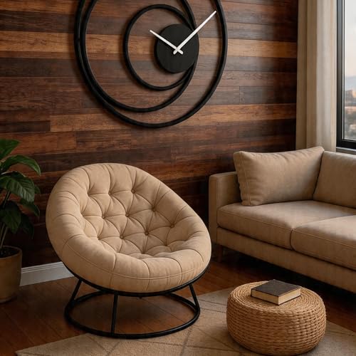 Vamuego Peel and Stick Wall Panels, Easy Self Adhesive Vinyl Tiles Wall Planks, Farmhouse Wood Grain Shiplap for Kitchen Bedroom Interior WallDecor (12 pcs/18.1 Sq Ft/Box) (Dark Smoked Oak)