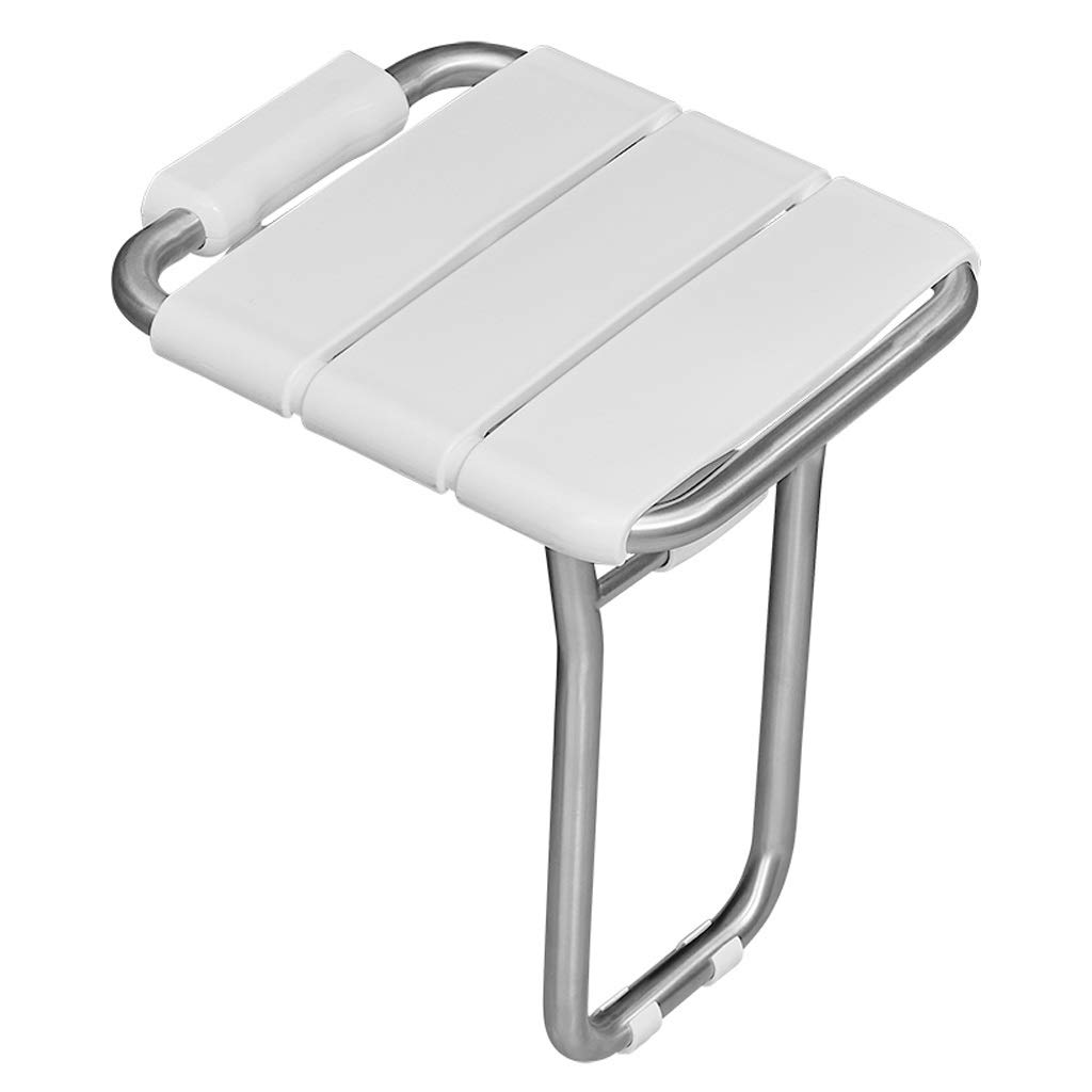 Las heces plegable pared de la ducha y Wall Mounted Silla |Asiento de ducha plegable for el baño de acero inoxidable |Baño Bañera banco de heces for ancianos / minusválidos Seguridad antideslizante