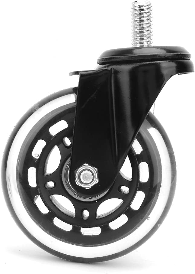 5pcs 3 Inch Caster Wheels Swivel Caster Swivel Wheels 360 Degree Office Chair PU Roller Wheel Furniture Trolley Roller for Furniture Cart Workbench (3-inch Screw electrophoresis