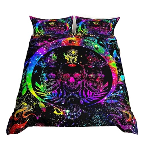 Funda nórdica galaxia trippy King de acuarela lunar