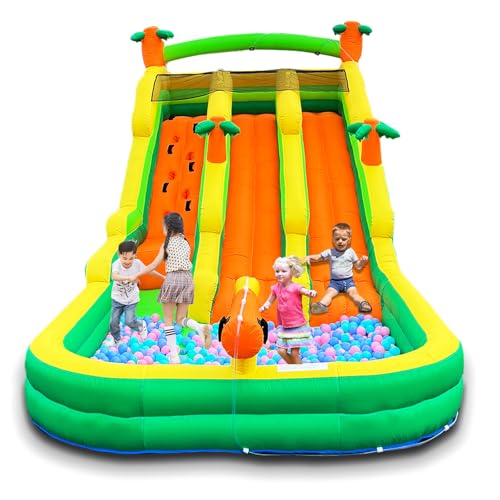 20FT Oxford Inflatable Water Slide Waterslides for Kids and Adults Rainforest Style Water Slide Bounce House and Swimming Pool Wet Dry Use Summer Fun Water Park for Outdoor-Including Blower by SnuggleBounce - Image 9