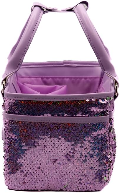 SPARKLE Rink Tote – Reversible Flip Sequin Figure Skating Bag – Structured Organizer Fits Tissue Box & Water