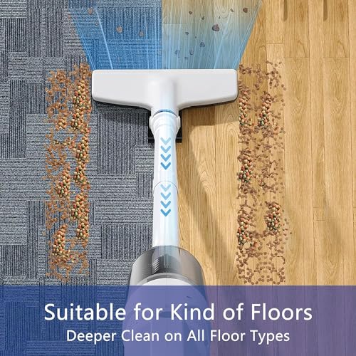 2024 New Model Cordless Vacuum Cleaner, Powerful Stick Vacuum for Hardwood Floor, 35 Min Rechargeable Battery, 4 in 1 Lightweight Upright Vacuum for Pet Hair Carpet