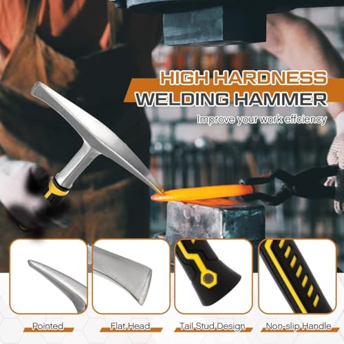 Marteau de soudage anti-vibrations avec brosse métallique pour un décapage précis - 4