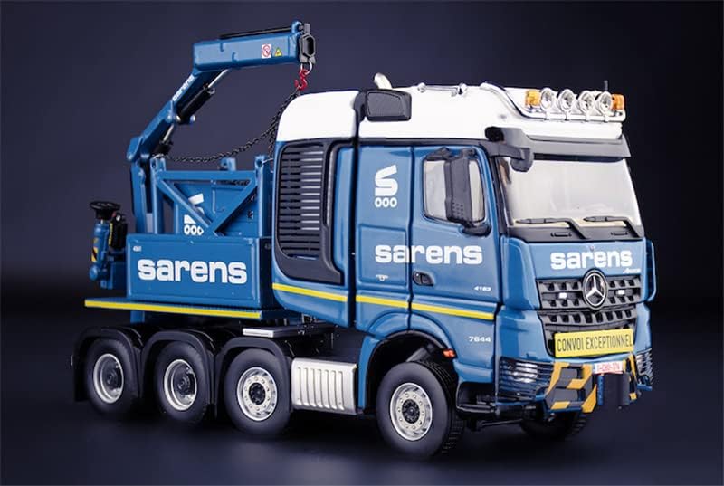 Miniatura 4 de SARENS MB AROCS BIGSPACE 8x4 con caja de balasto de grúa FASSI y generador 1:50 modelo preconstruido de camión a presión