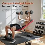 NICEPEOPLE Foldable Basic Weight Bench for Home Gym, Workout Bench with 8 Backrests, 660LBS Weight Capacity Adjustable Bench