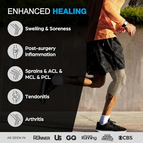 Image of NEENCA Professional Knee Brace, Knee Compression Sleeve Support for Women with Patella Gel Pads & Side Stabilizers, Medical Grade Knee Pads for Running, Meniscus Tear, ACL, Arthritis,Joint Pain Relief