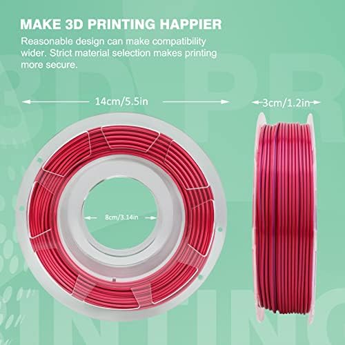IWECOLOR 3D Printer Filament Triple Colors 4* 0.44lbs/Spool Red/Blue/Green, Red/Gold/Purple, Red/Yellow/Blue, Orange/Blue/Green Tricolor 3D Printing Filament