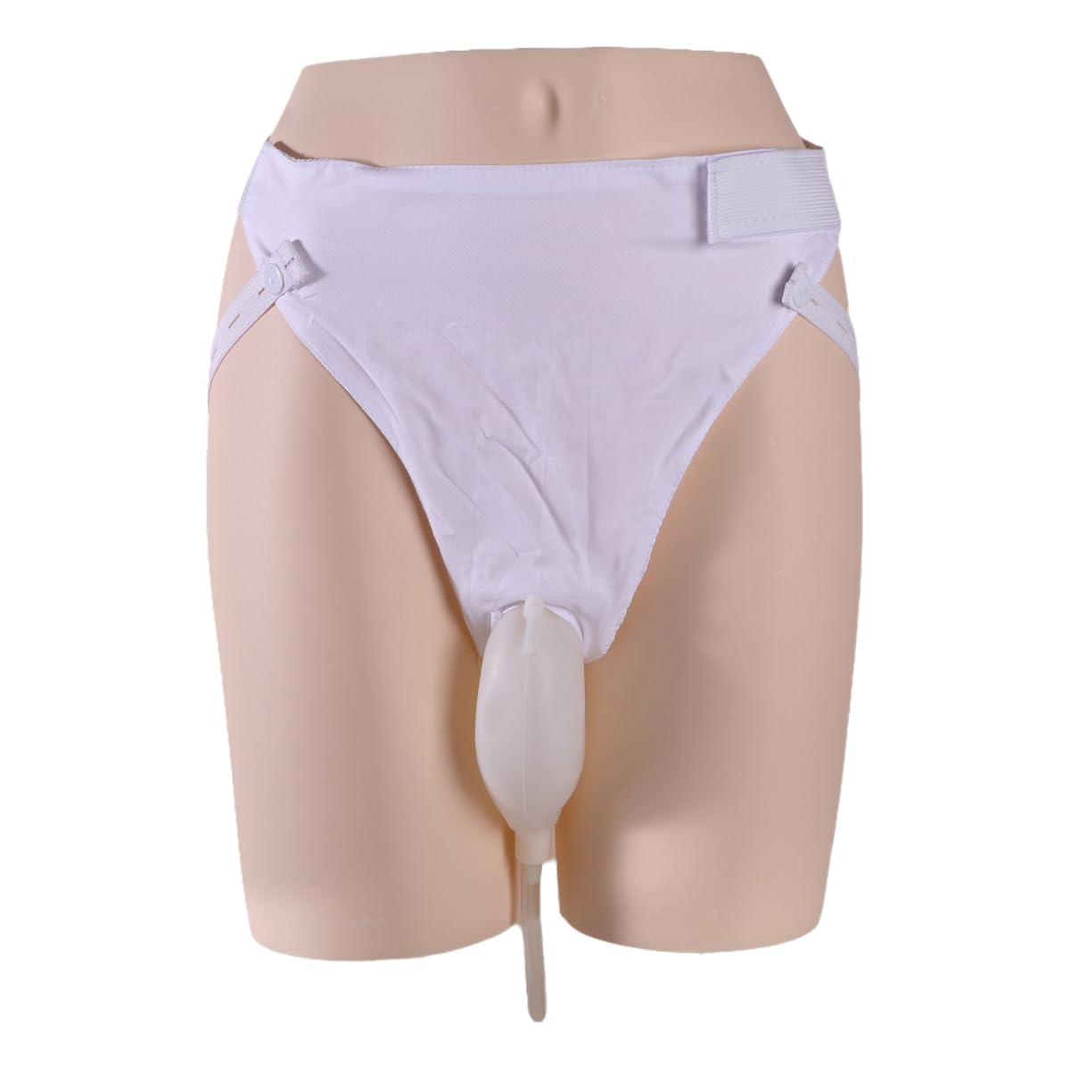 Portable Wearable Urine Collector for Men, Includes 2000ml & 1000ml Silicone Bags, Leak-Proof Design with Adjustable Comfort Straps, Ideal for Daily Use and Travel Elderly Men White