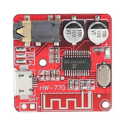 1-10PCS HW-770 Audio Receiver Board Bluetooth 4.1 Support WAV APE FLAC MP3 Lossless Decoder 3.7V-5V Wireless Stereo Music Module(HW-770 (Micro USB),5 PCS)