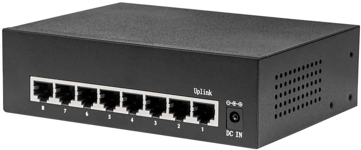Intellinet 8-Port Gigabit Ethernet Poe+ Switch - 60W Power Budget, Power Output up to 30W Per Port, Unmanaged, Metal Case, Fanless - for Computer Networking Hub, Desktop, 3 Yr Mfg Warranty – 561204