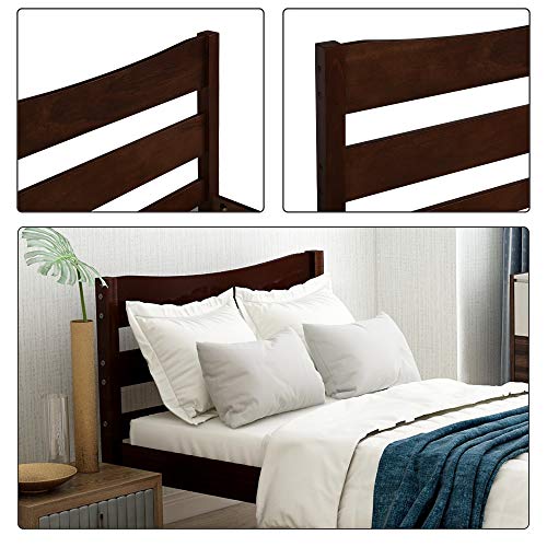 Citylight Twin Size Bed Frames With Headboard And Footboard, Wood Twin Platform, Kids Twin Bed, Single Bed Frame No Box Spring Needed(Espresso) #TOP3